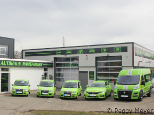 Werkstattersatzwagen aus der grünen Flotte von Auto-Ramsperger