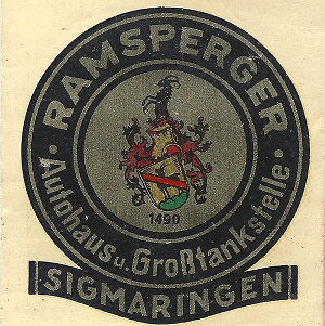 Historische Darstellung Logo Autohaus Ramsperger